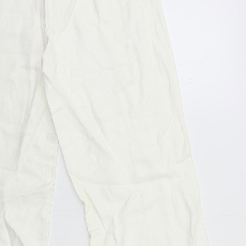 NEXT Womens White   Trousers  Size 12 L29 in