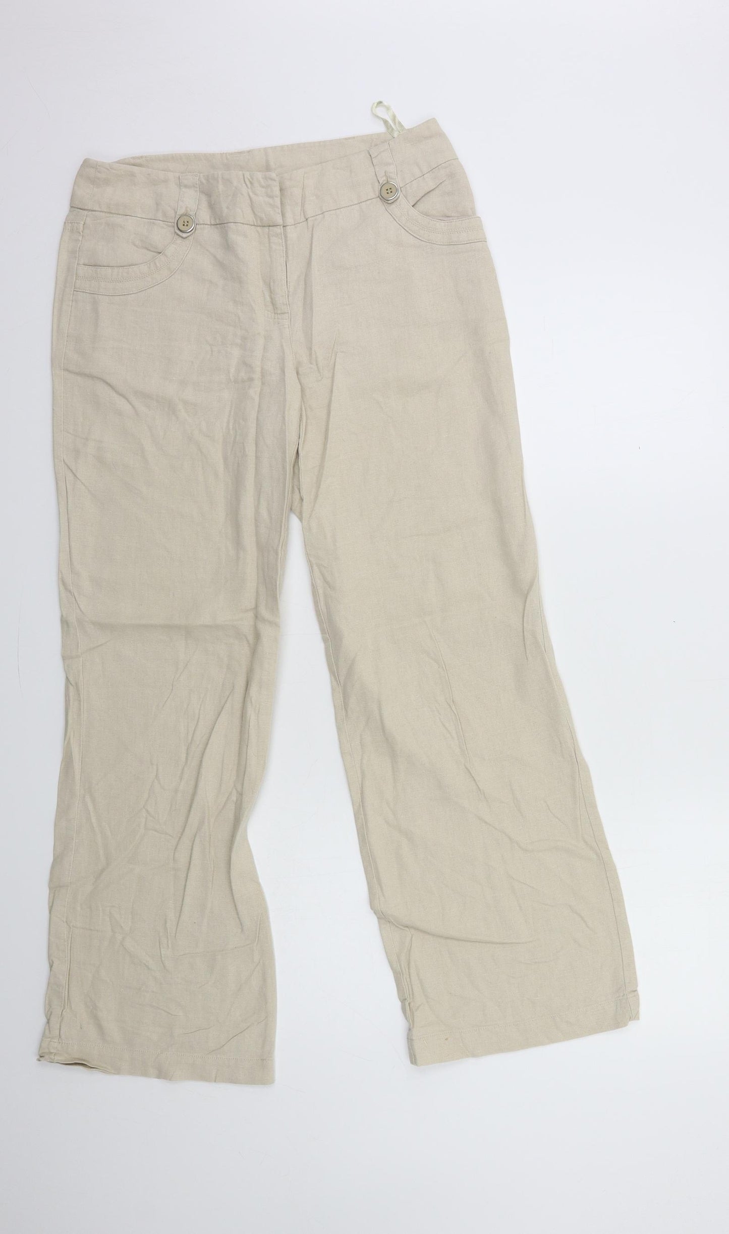 Wallis Womens Beige   Trousers  Size 10 L28 in