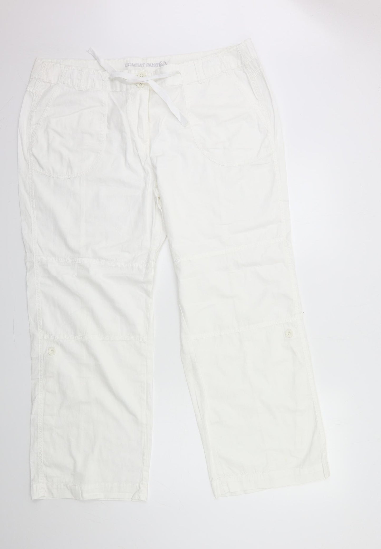 Marks and Spencer Womens White   Trousers  Size 20 L30 in