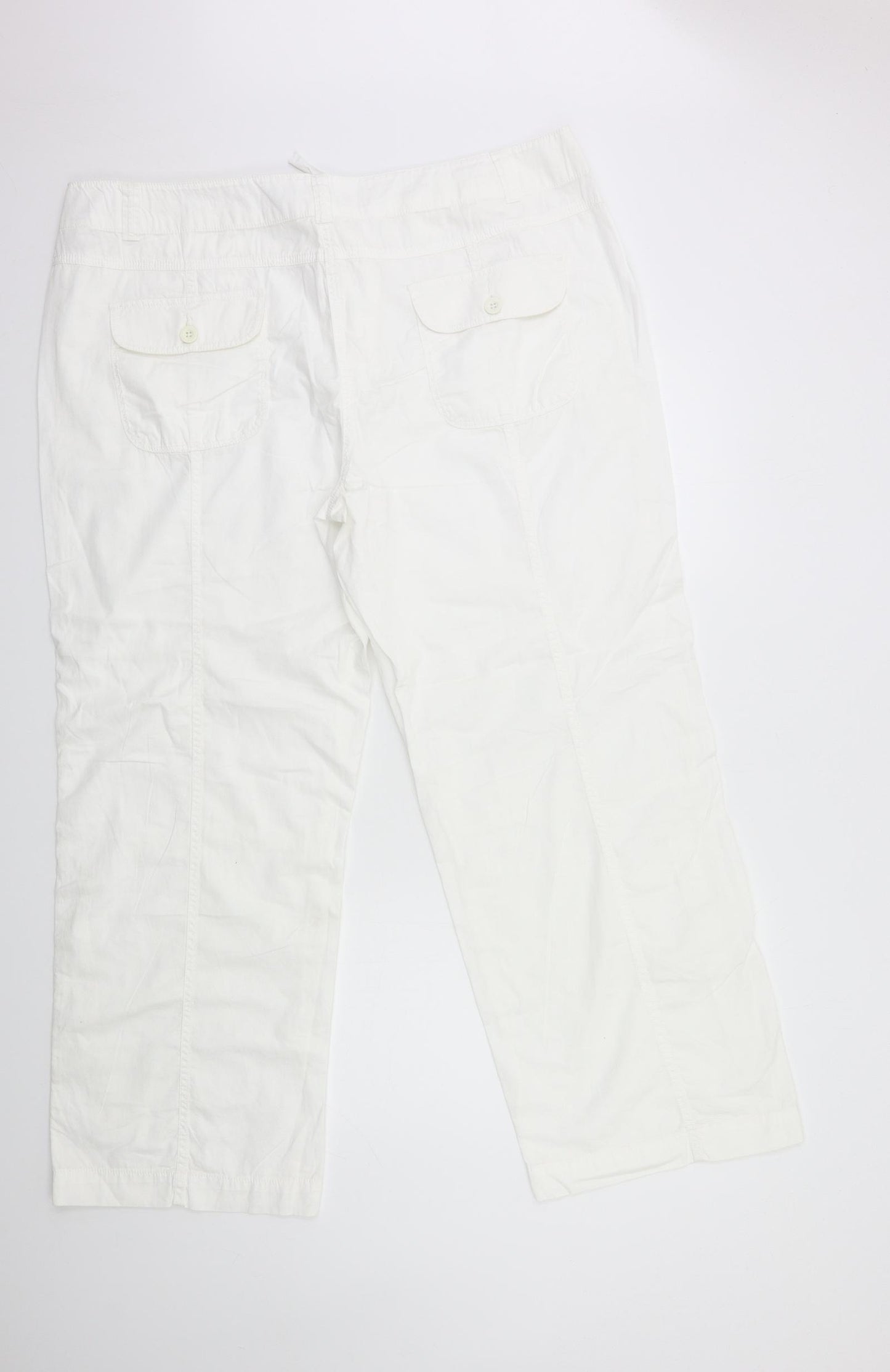 Marks and Spencer Womens White   Trousers  Size 20 L30 in