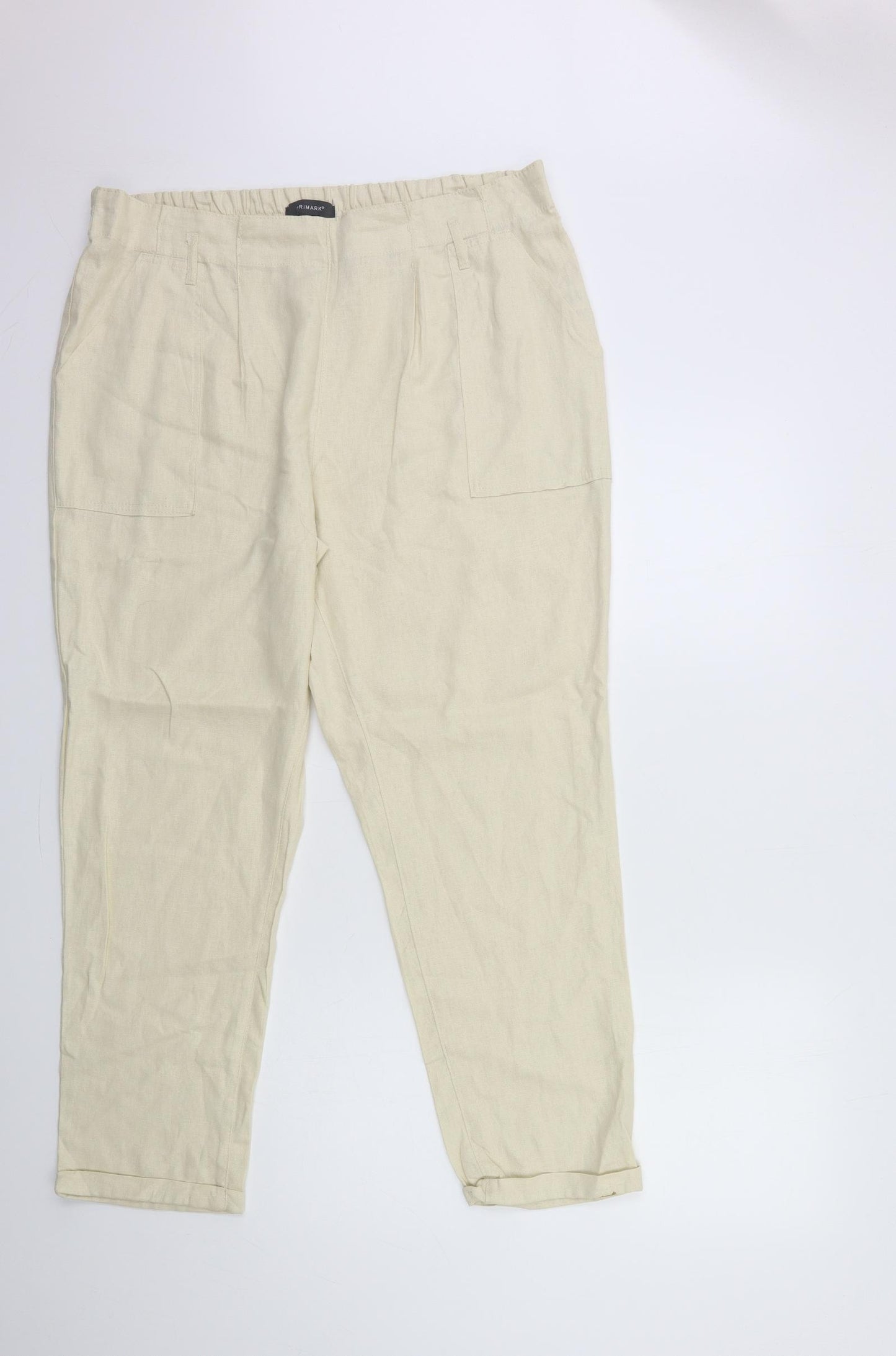 Primark Womens Beige   Trousers  Size 18 L29 in