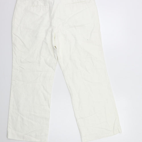 NEXT Womens White   Trousers  Size 16 L28 in