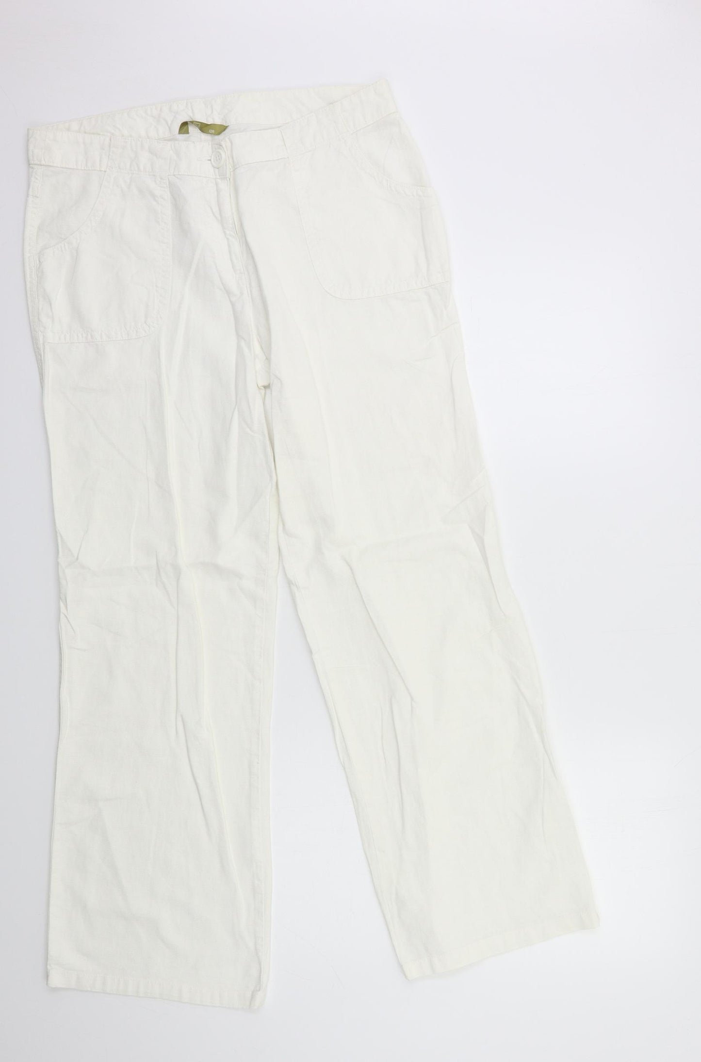 TU Womens White   Trousers  Size 12 L30 in