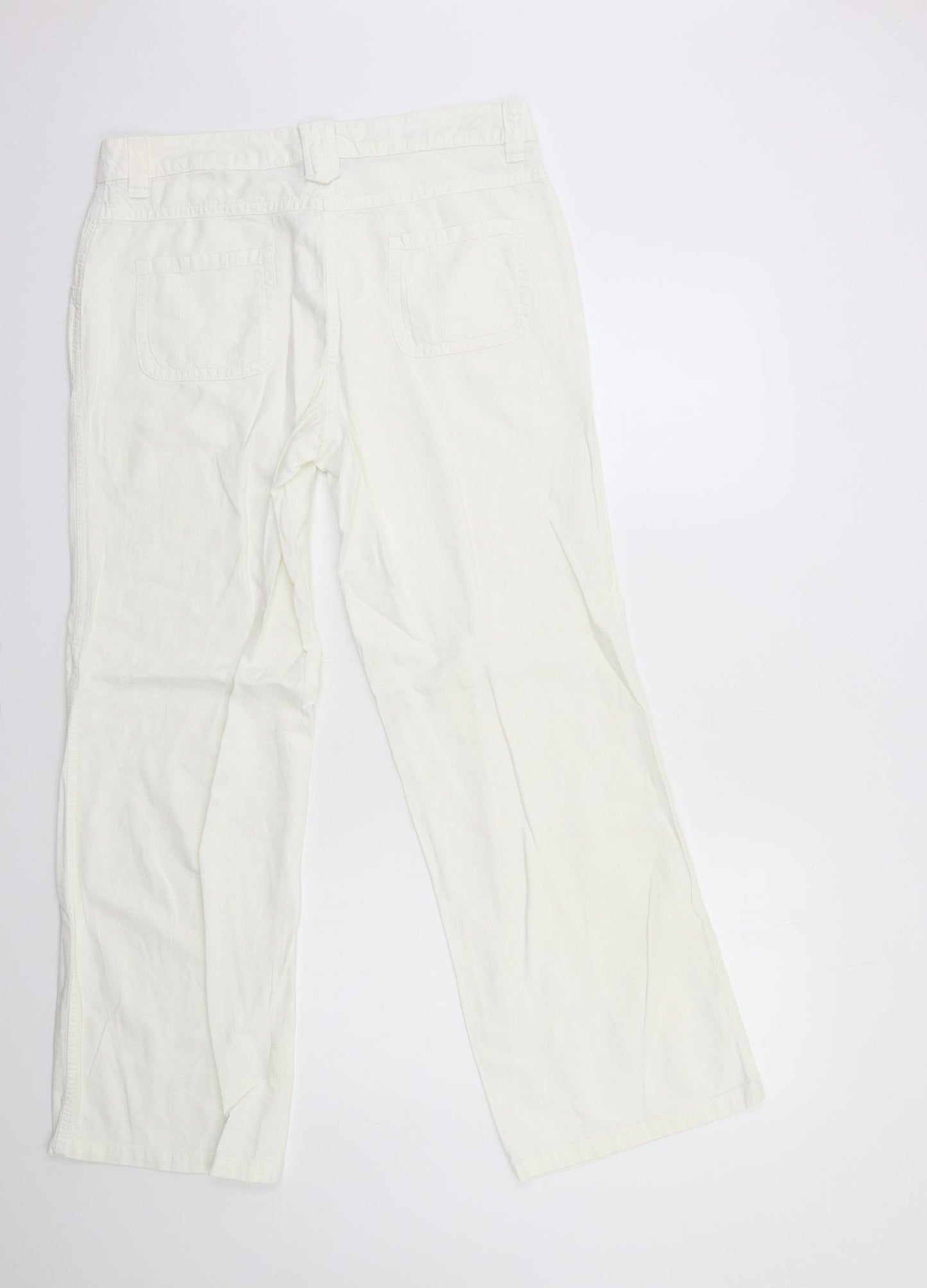 TU Womens White   Trousers  Size 12 L30 in
