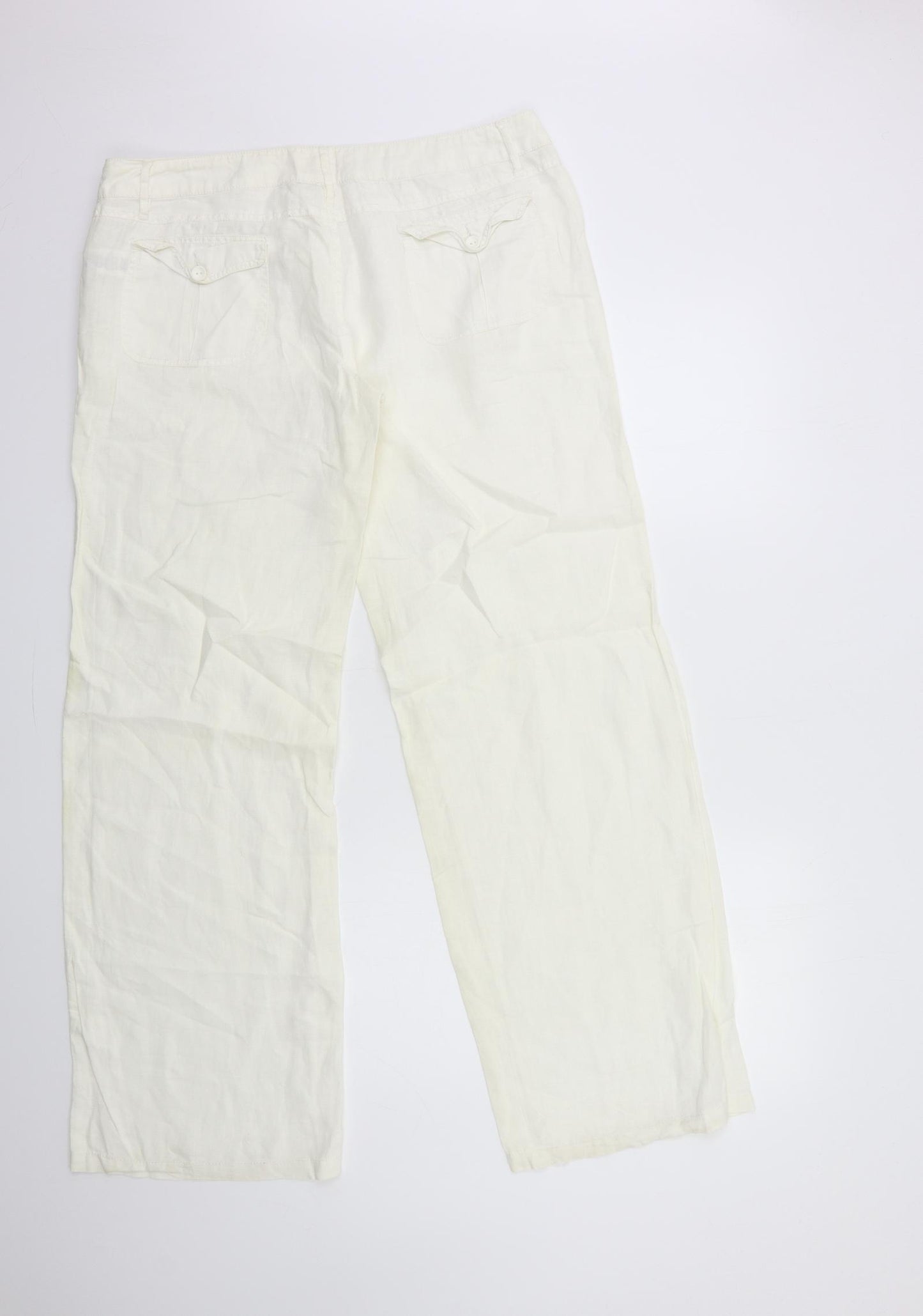 Miss Selfridge Womens White   Trousers  Size 14 L32 in