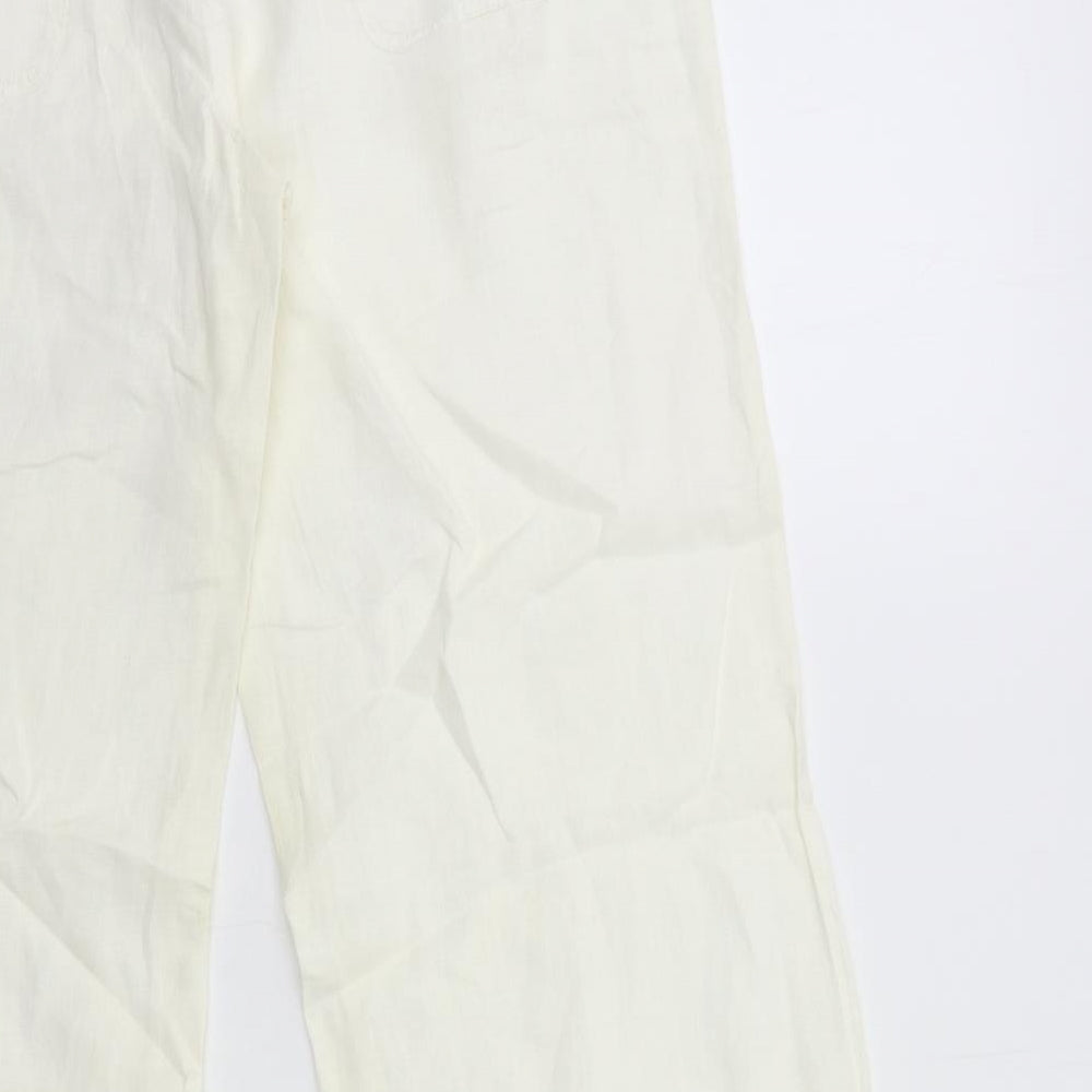 Miss Selfridge Womens White   Trousers  Size 14 L32 in