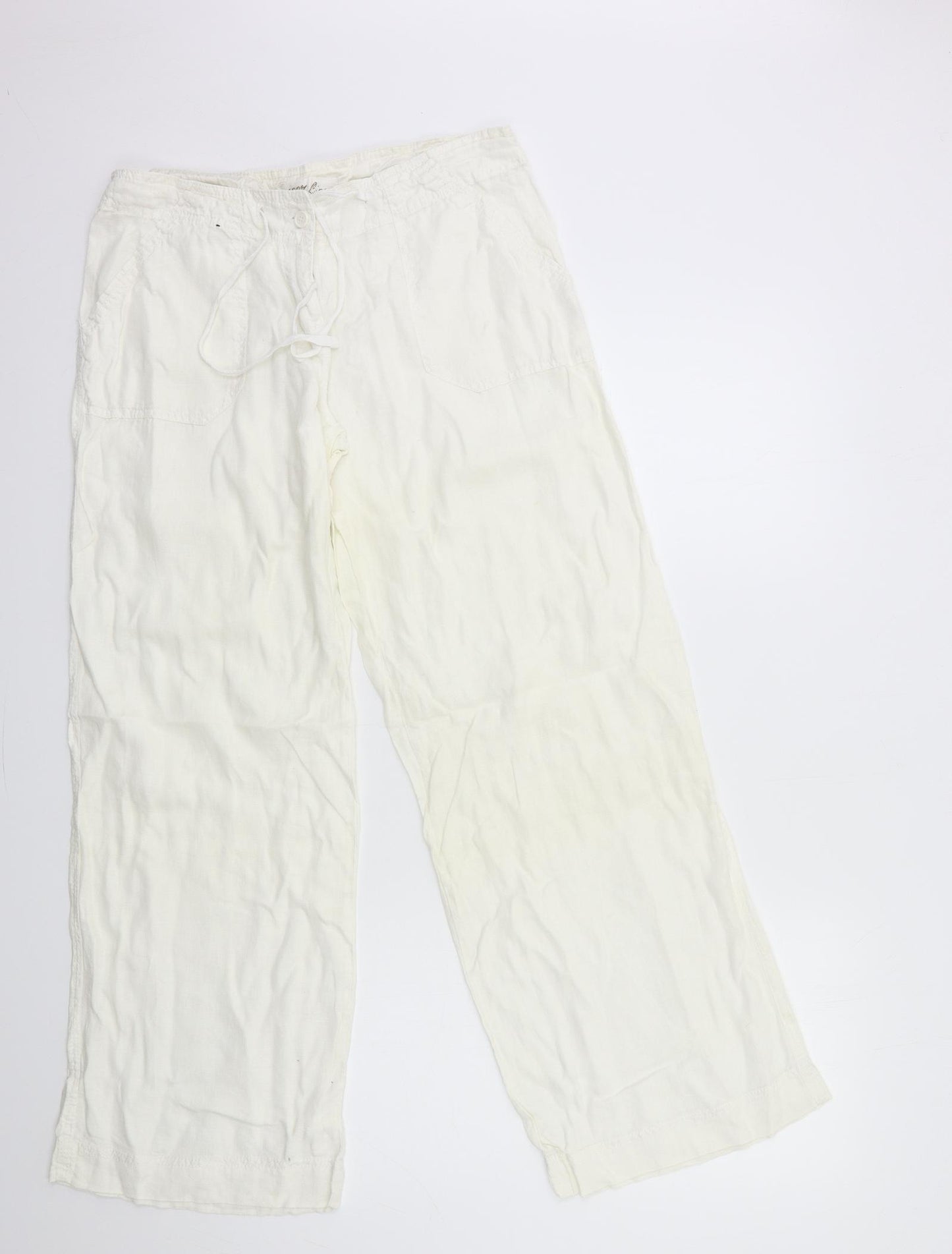Atmosphere Womens White   Trousers  Size 10 L29 in