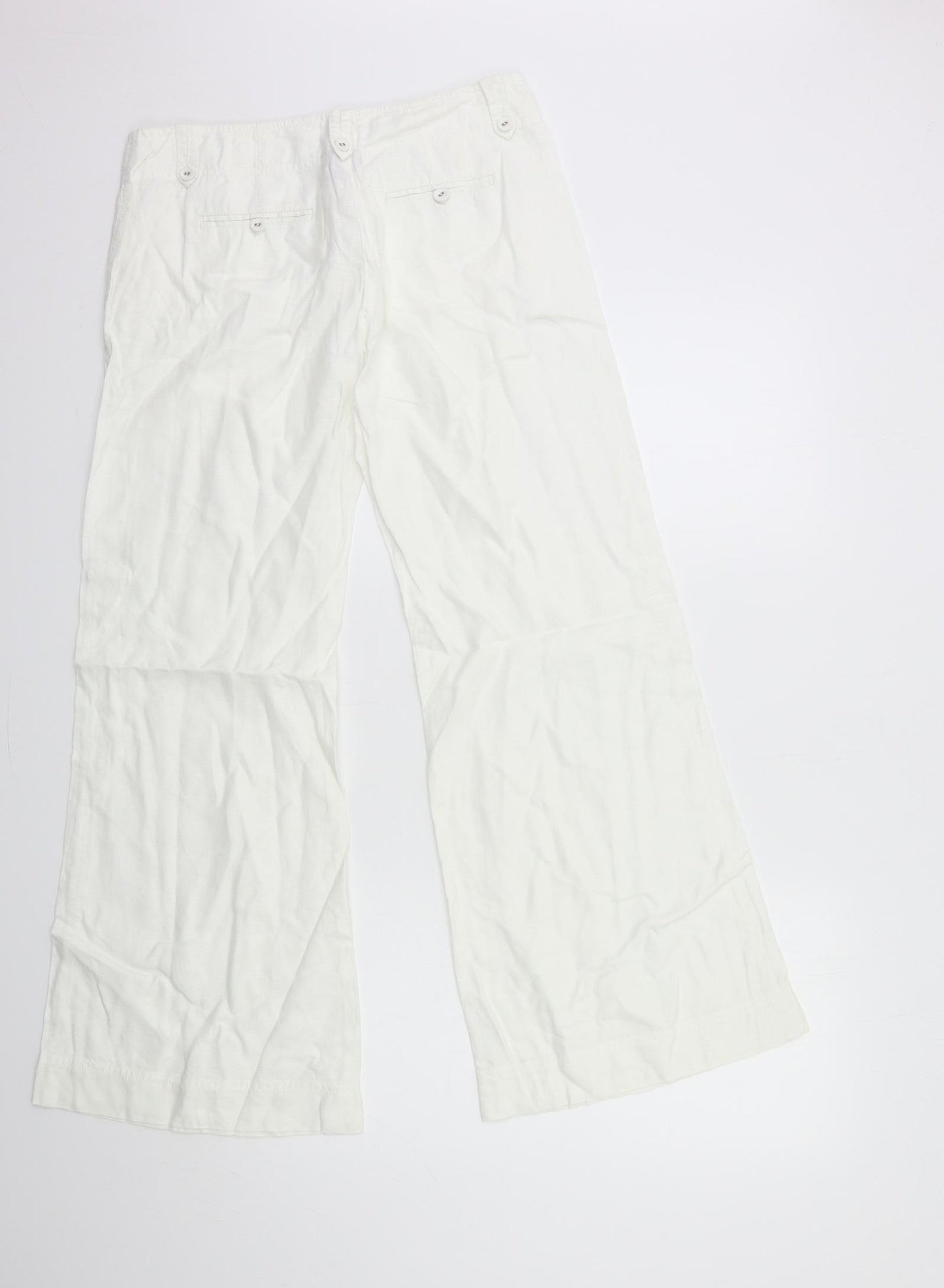 Monsoon Womens White   Trousers  Size 10 L29 in