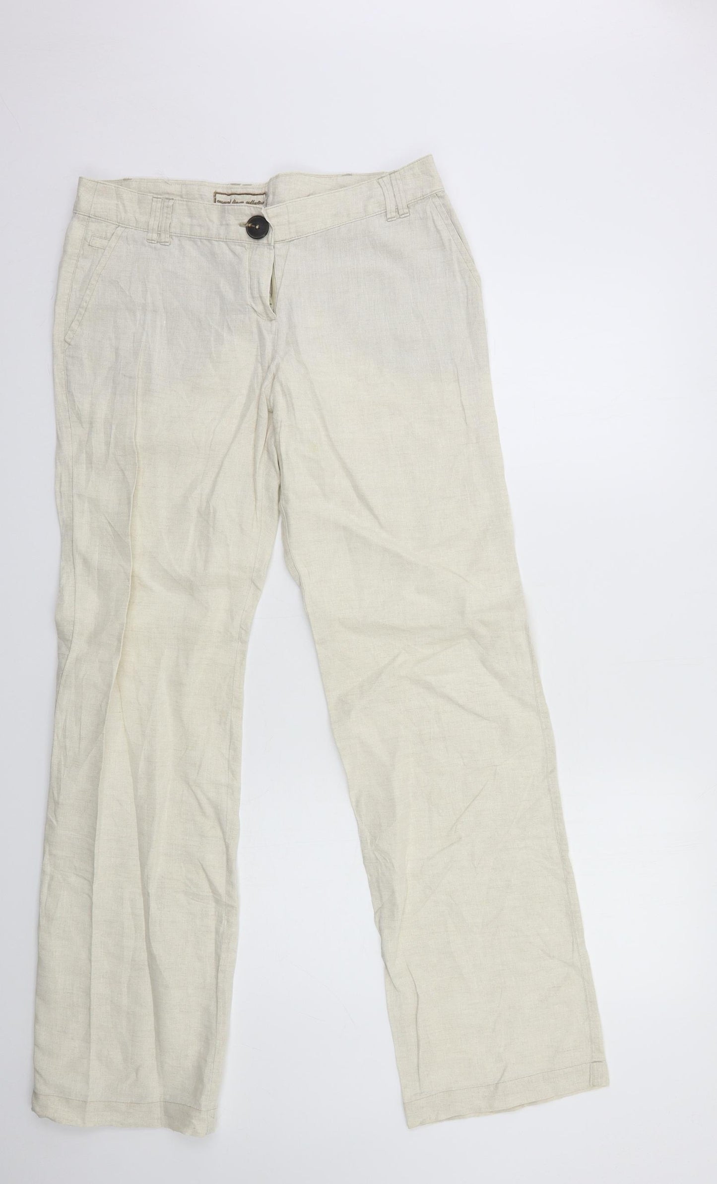 Mango Womens Beige   Trousers  Size 12 L33.5 in