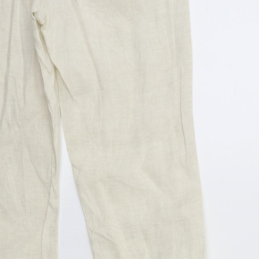Mango Womens Beige   Trousers  Size 12 L33.5 in