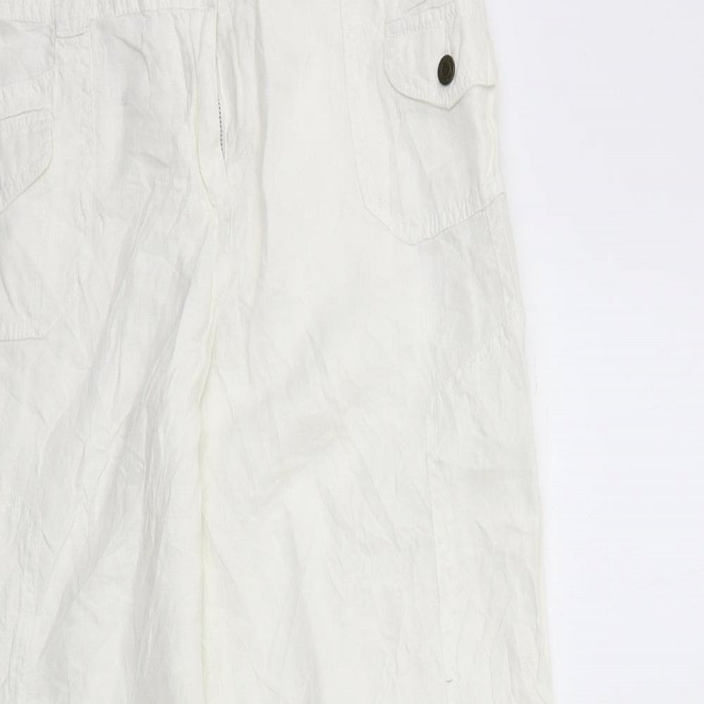NEXT Womens White   Trousers  Size 14 L30 in