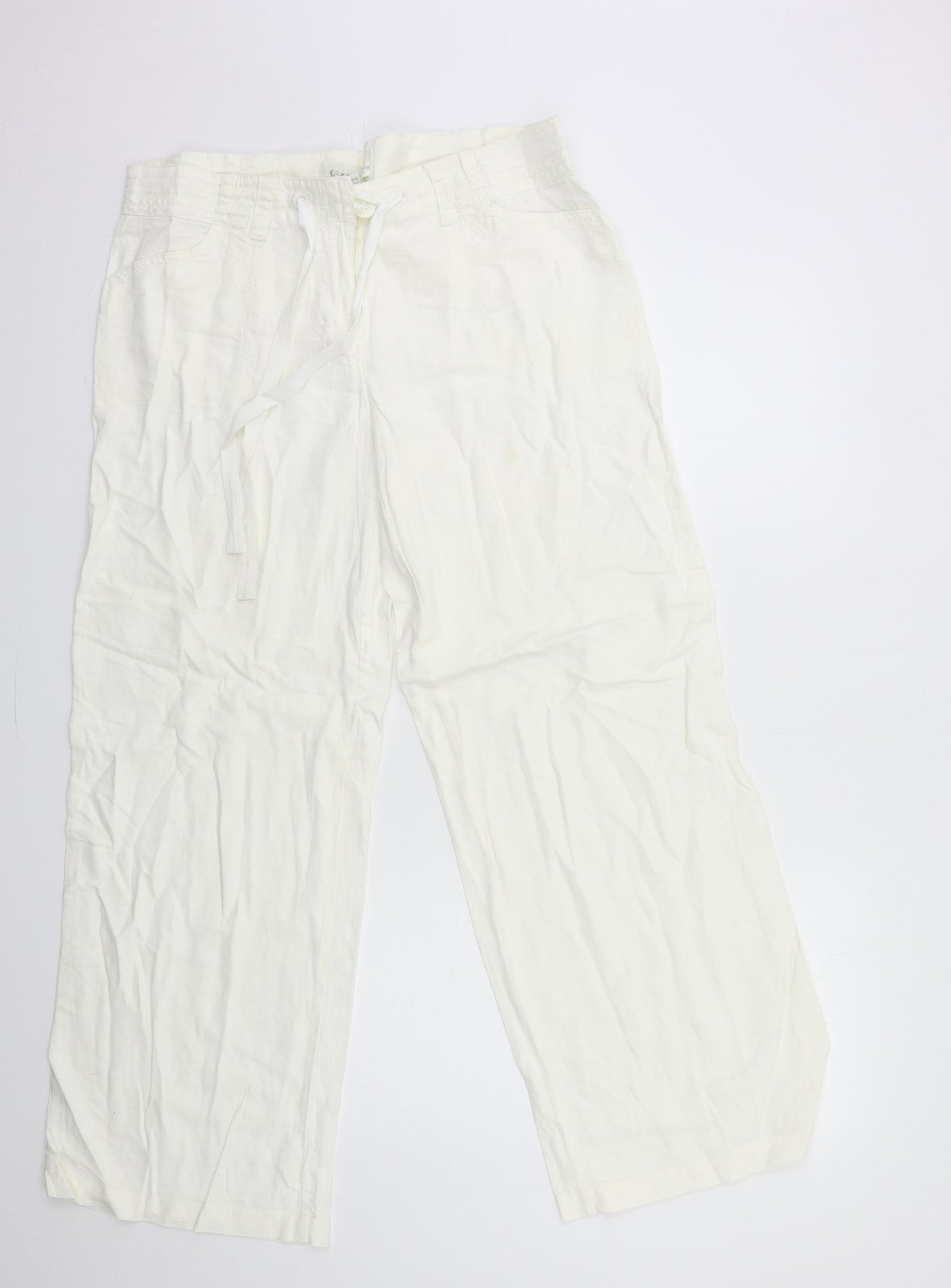 NEXT Womens White   Trousers  Size 14 L30 in