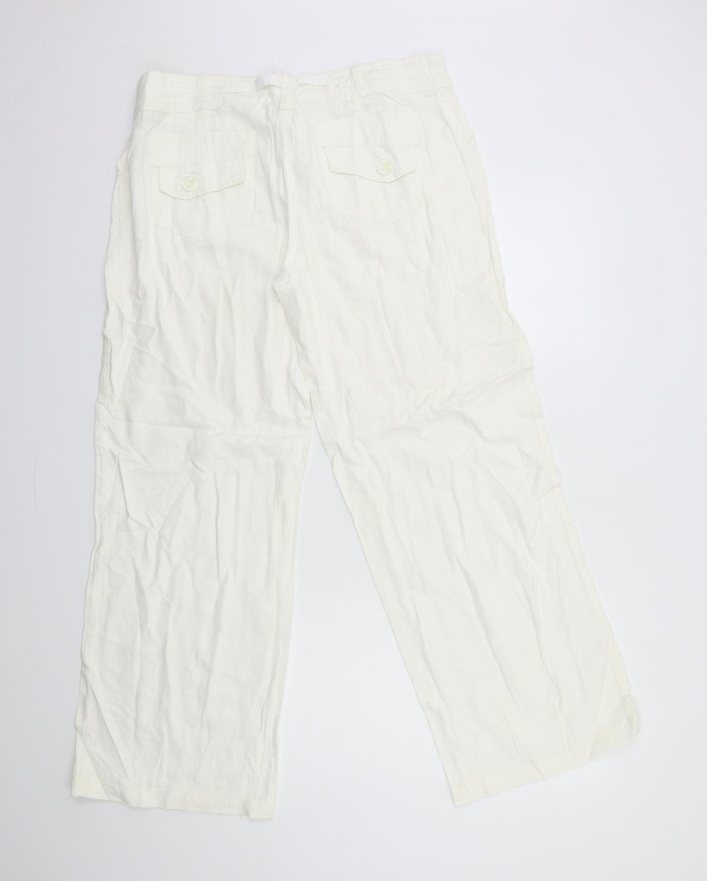 NEXT Womens White   Trousers  Size 14 L30 in
