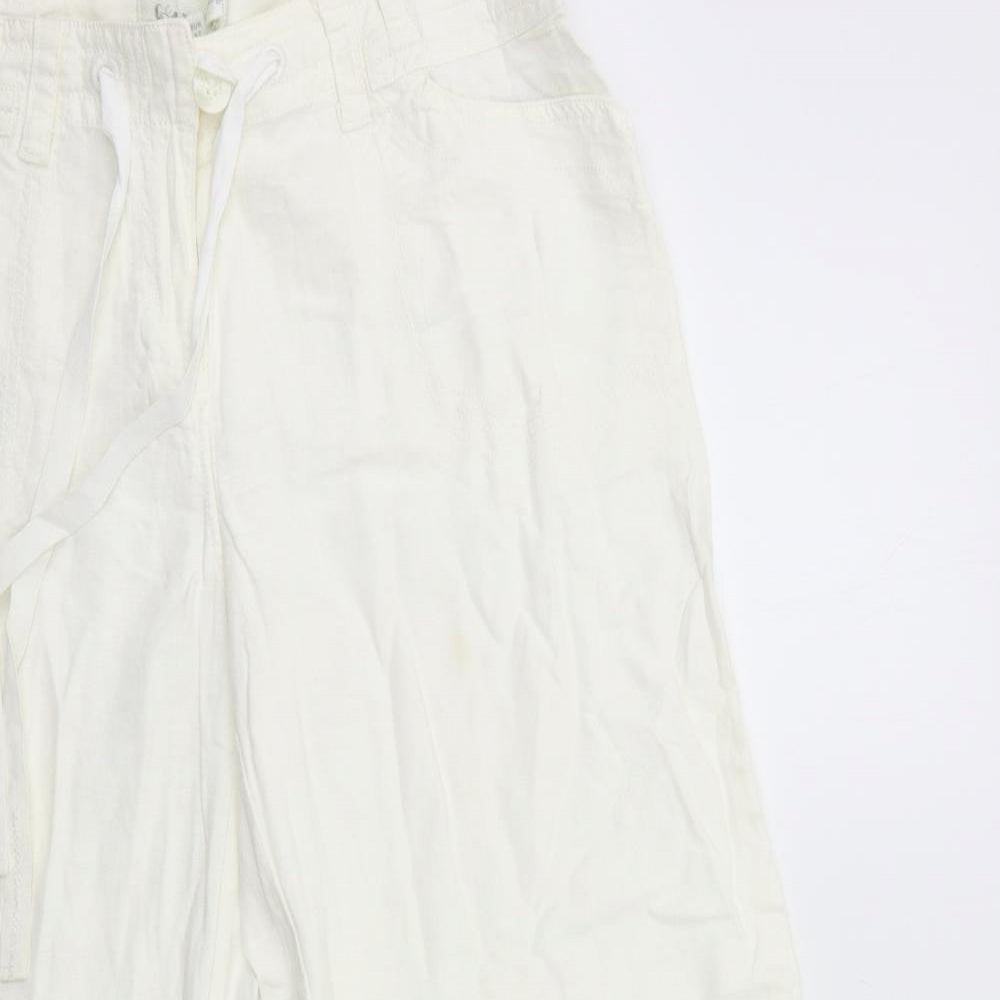 NEXT Womens White   Trousers  Size 14 L30 in