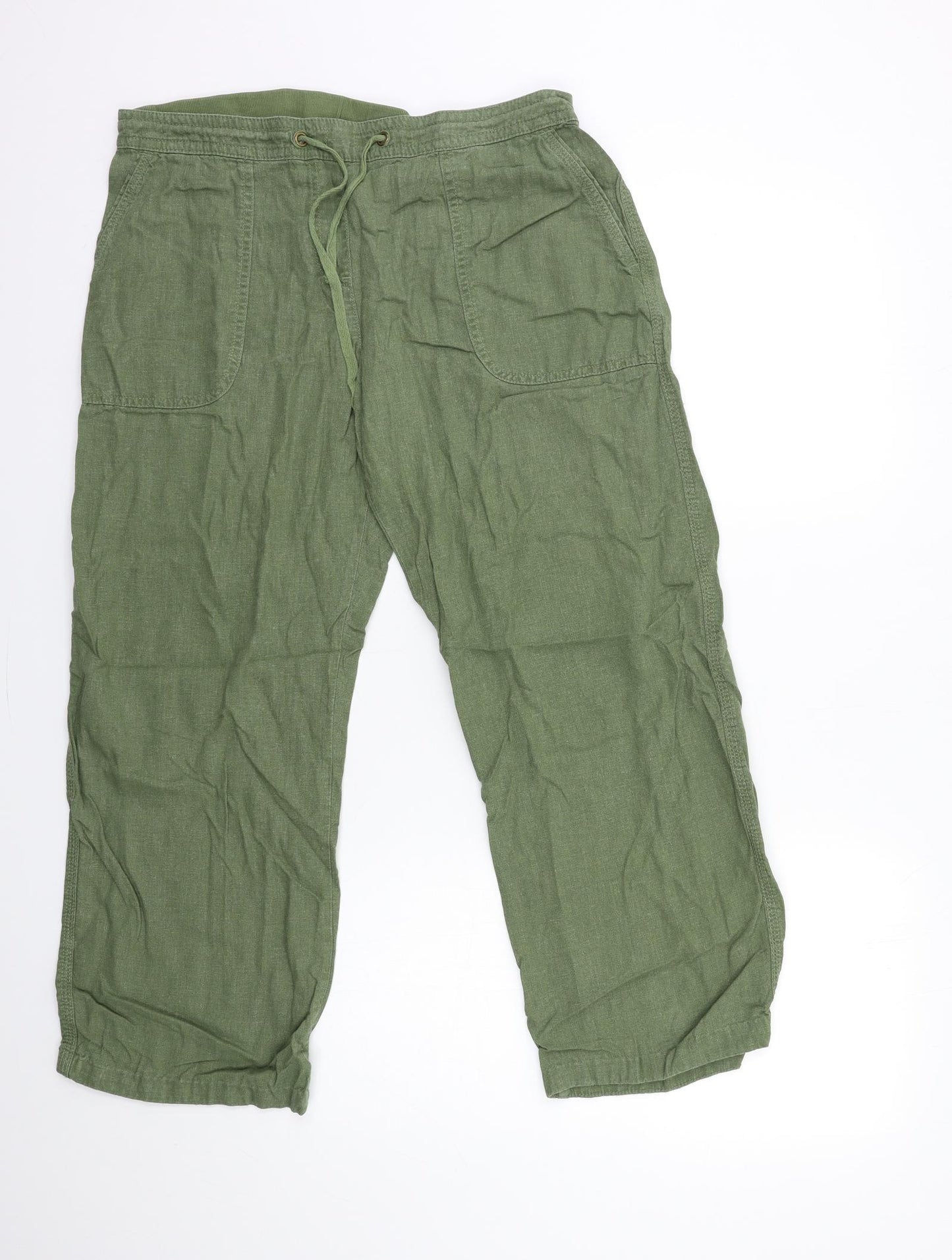 TU Womens Green   Trousers  Size 12 L26 in