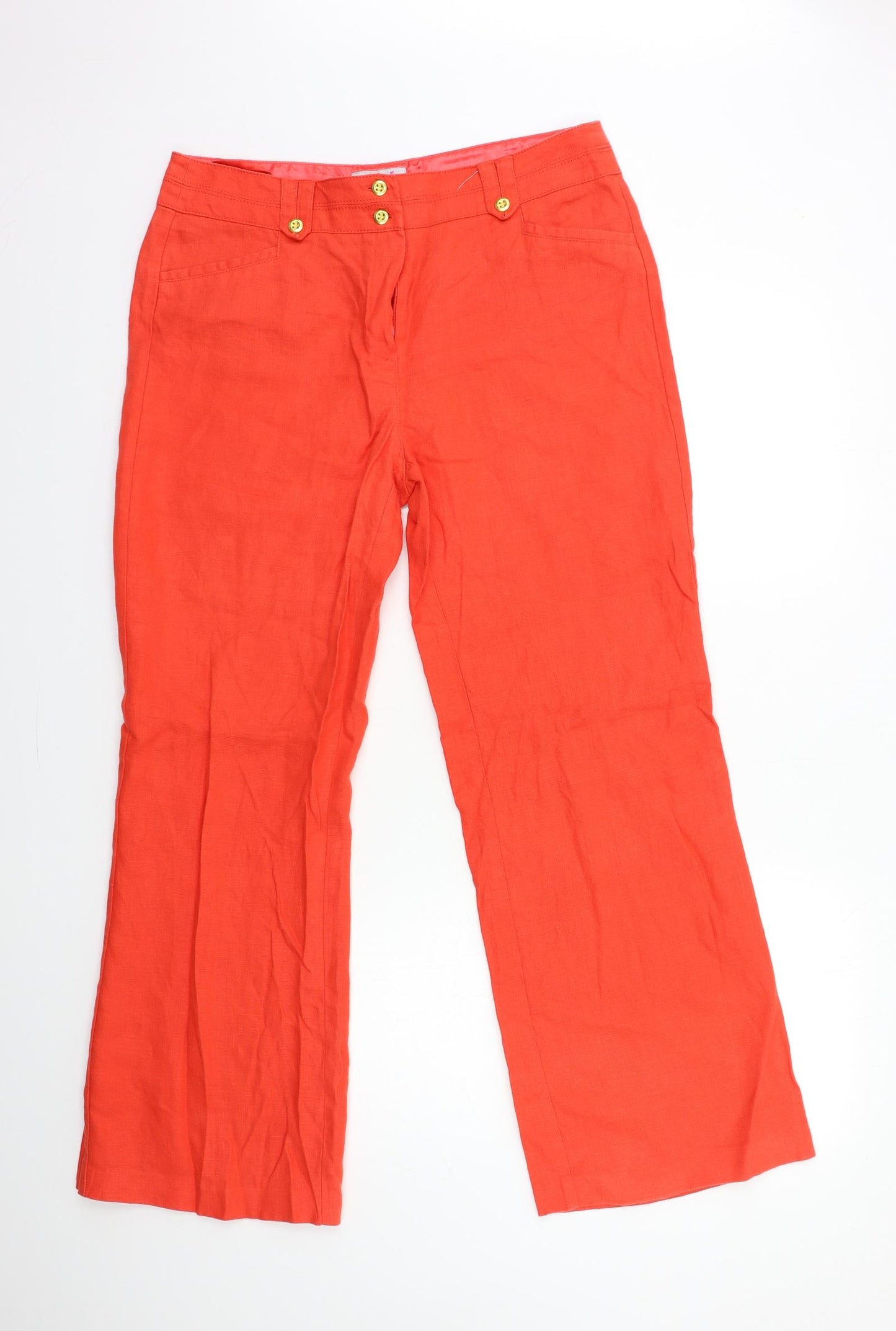 Per Una Womens Red   Trousers  Size 14 L30 in