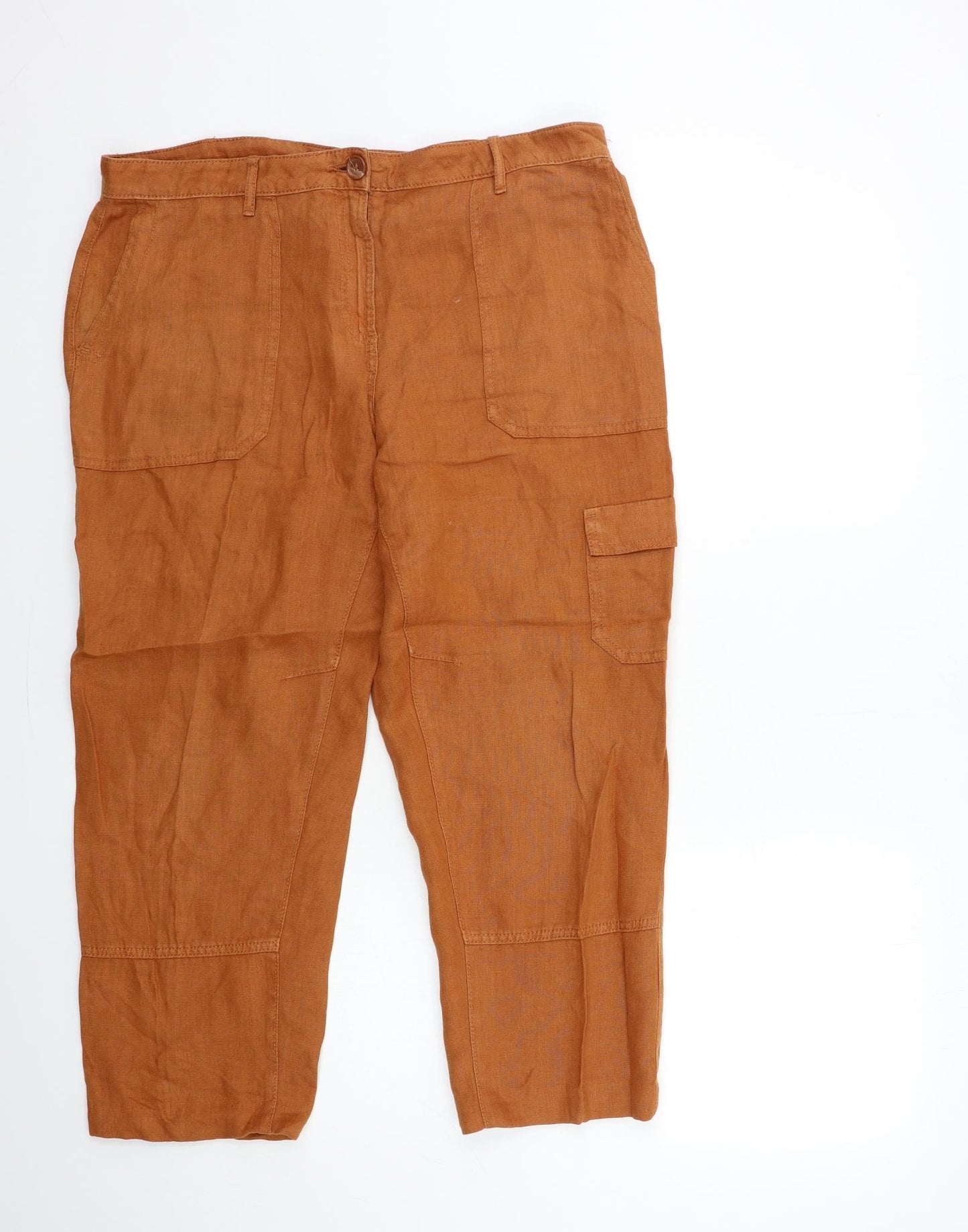 Marks and Spencer Womens Brown   Trousers  Size 14 L25 in