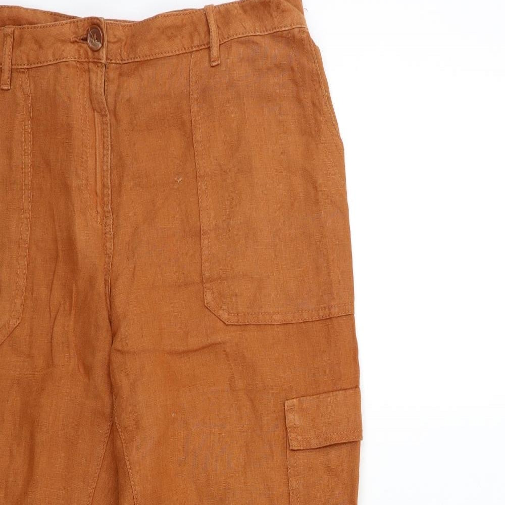 Marks and Spencer Womens Brown   Trousers  Size 14 L25 in