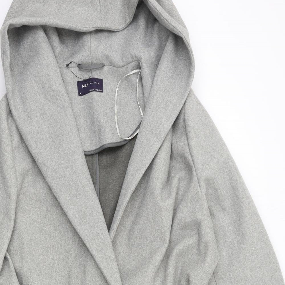 Marks and Spencer Womens Grey   Overcoat Coat Size 18
