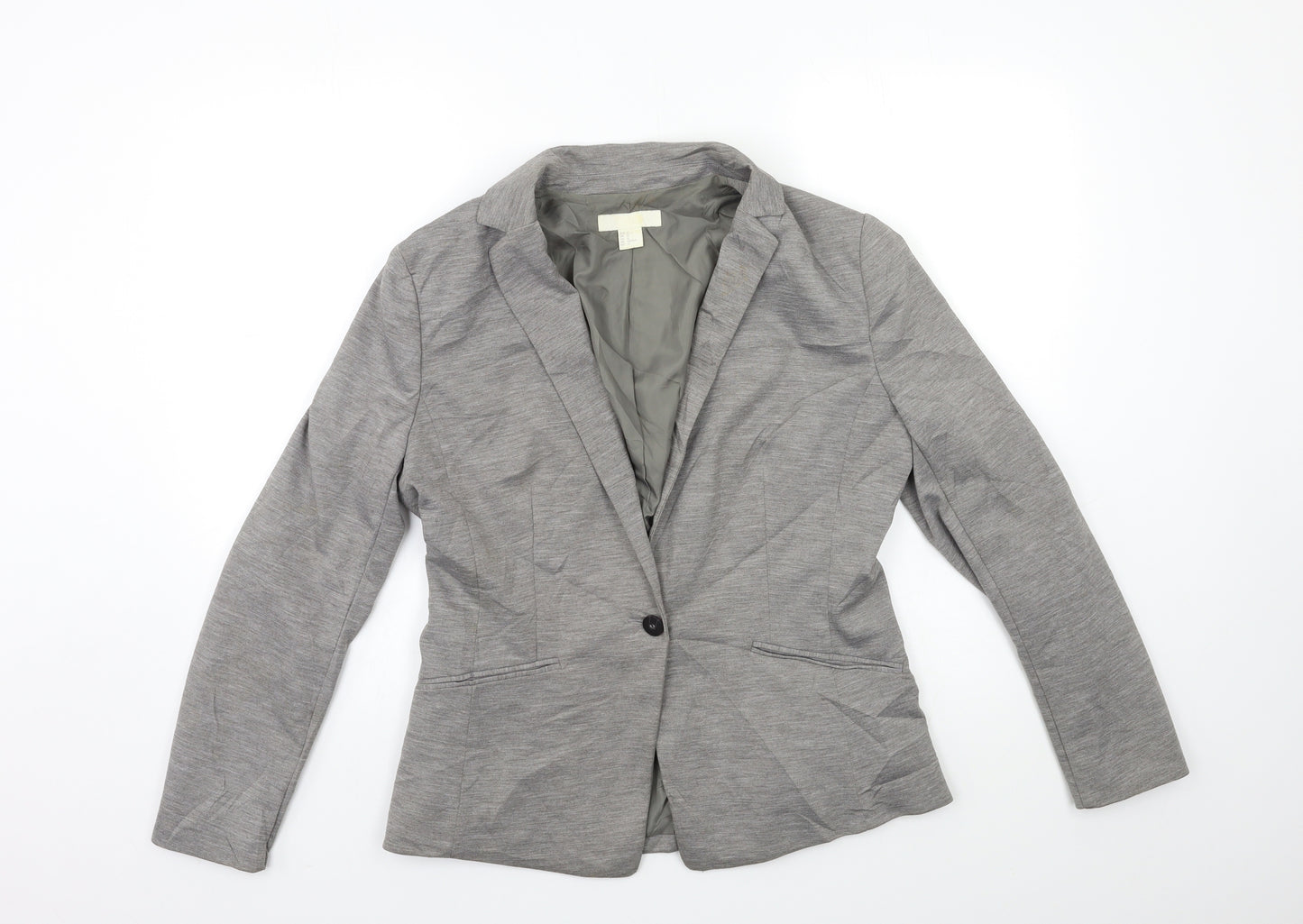 H&M Womens Grey   Jacket Blazer Size 14
