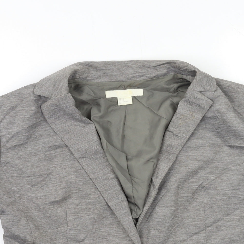 H&M Womens Grey   Jacket Blazer Size 14