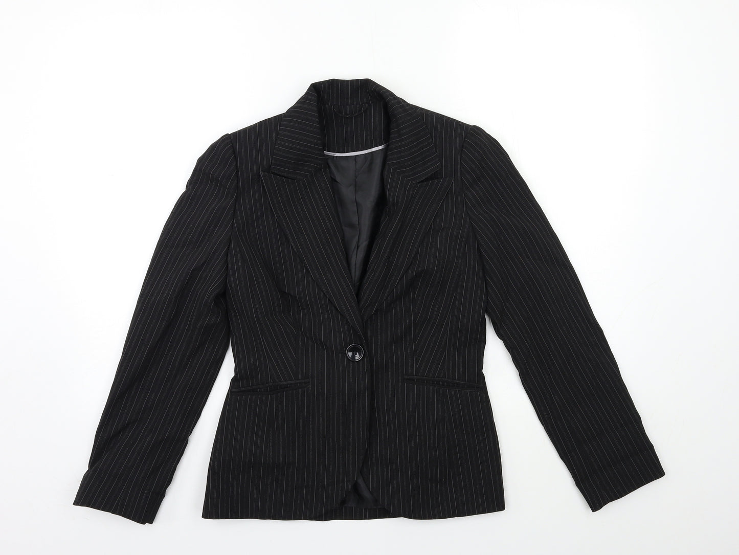 Dorothy Perkins Womens Black Striped  Jacket Blazer Size 6