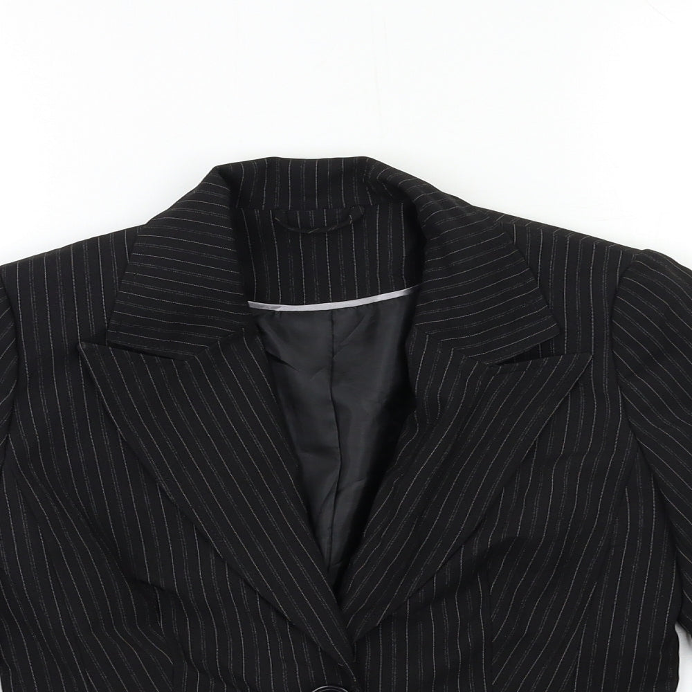 Dorothy Perkins Womens Black Striped  Jacket Blazer Size 6