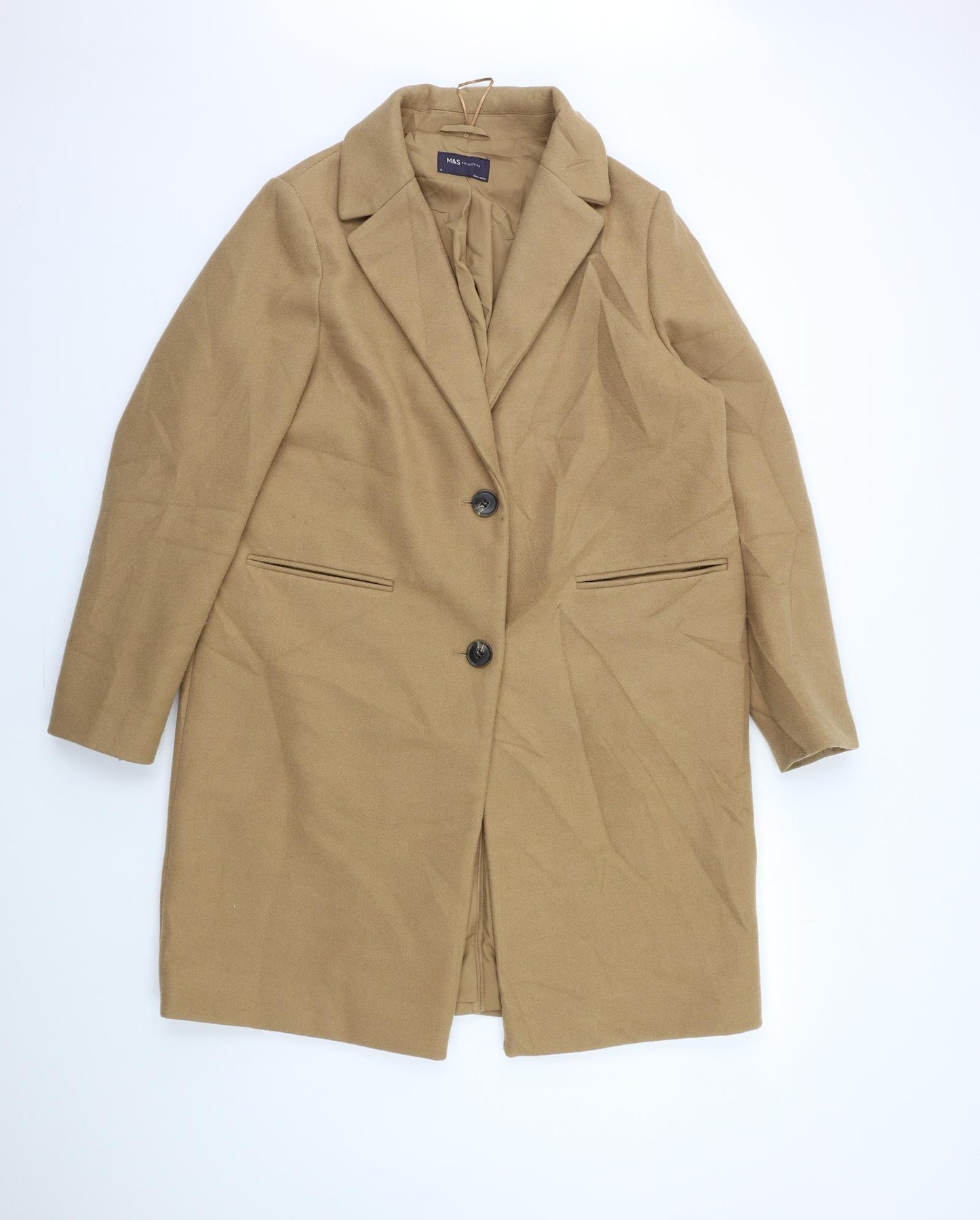 Marks and Spencer Womens Brown   Overcoat Coat Size 16