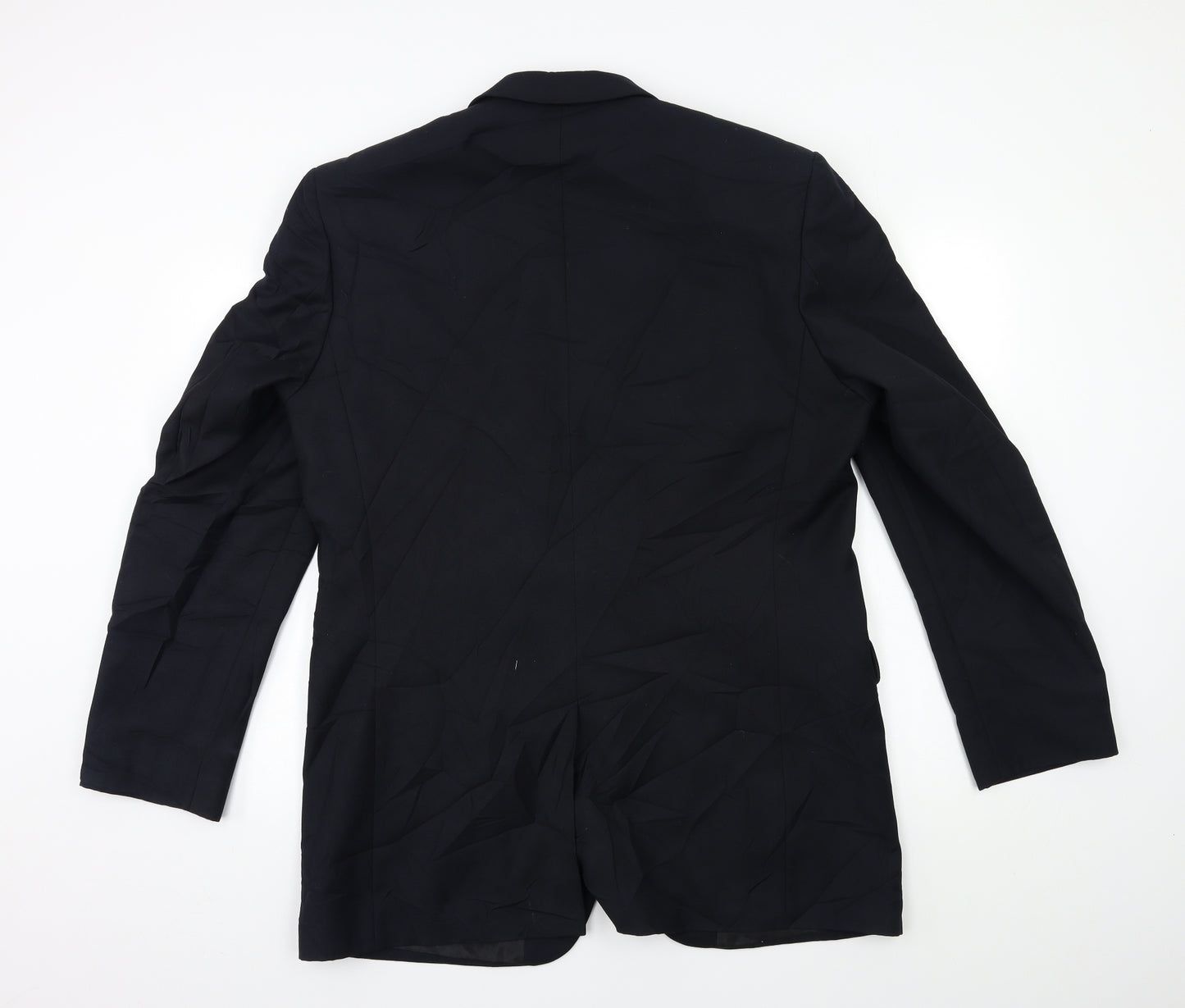 Burton Mens Blue  Rayon Jacket Suit Jacket Size 42