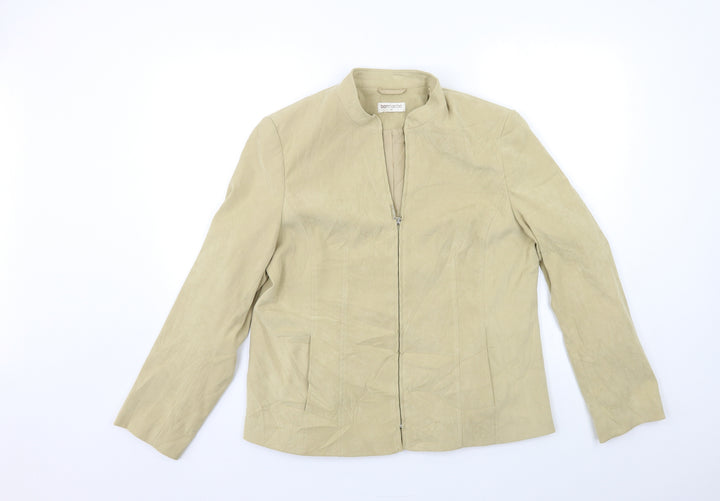 Bonmarché Womens Beige Overcoat Coat Size 14