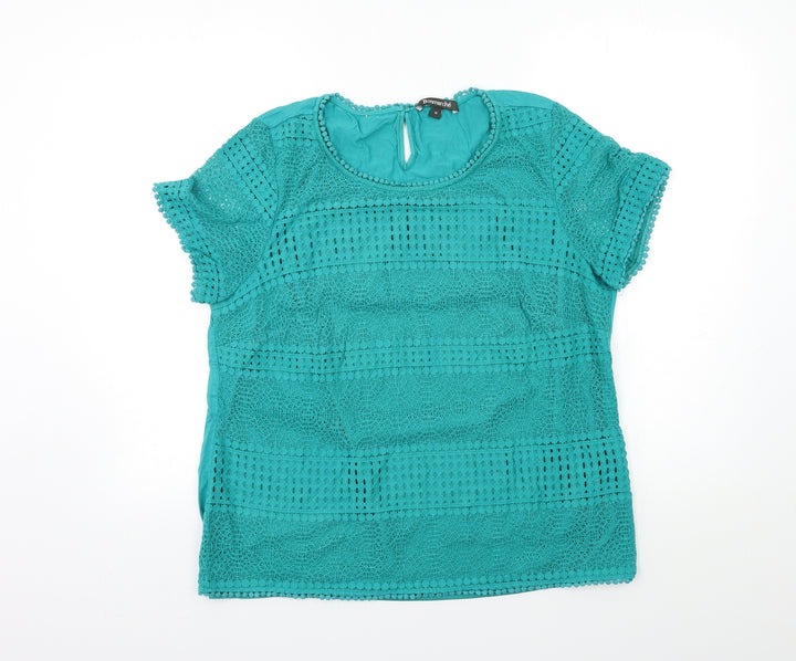 Bonmarché Womens Green Basic T-Shirt Size 10