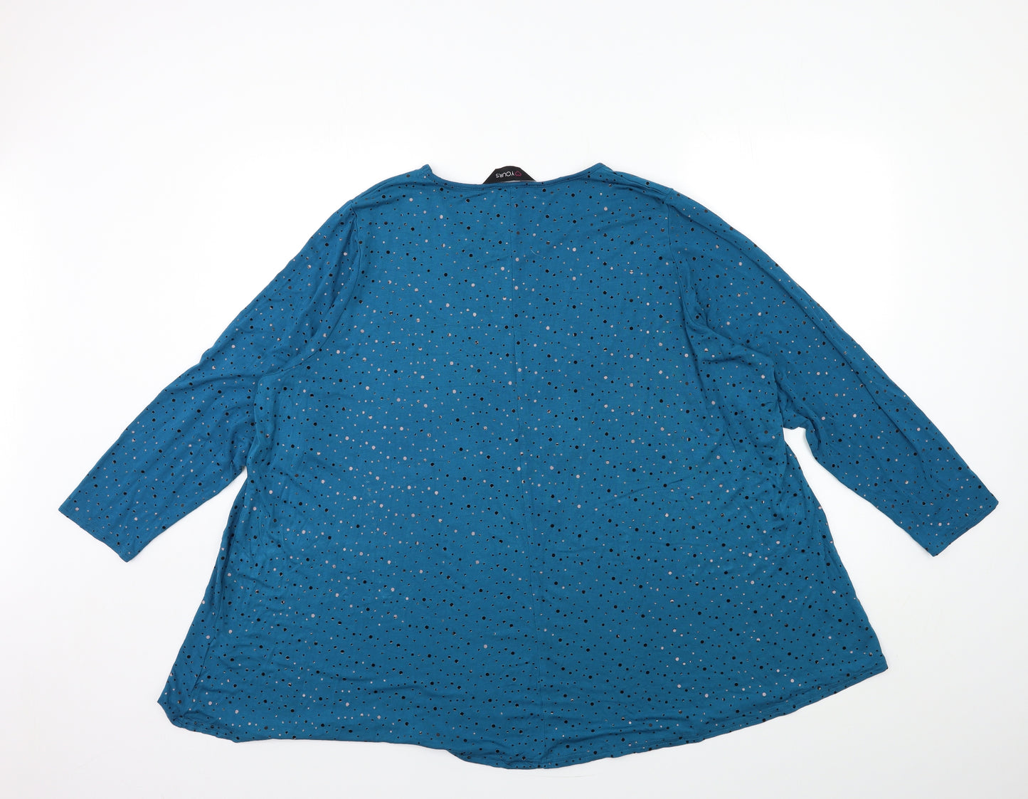 LOVE YOURS Womens Blue   Basic T-Shirt Size 22