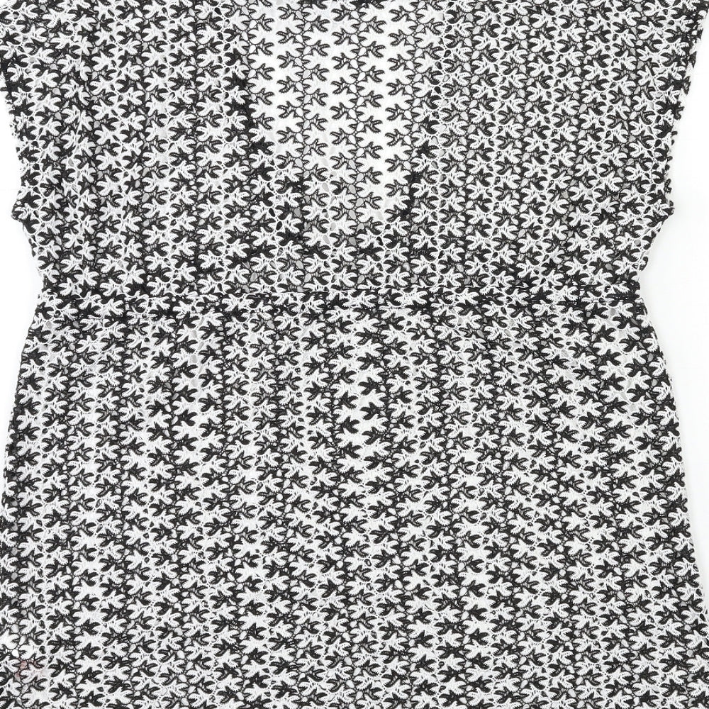 Primark Girls Black  Knit T-Shirt Dress  Size 11-12 Years  - beach