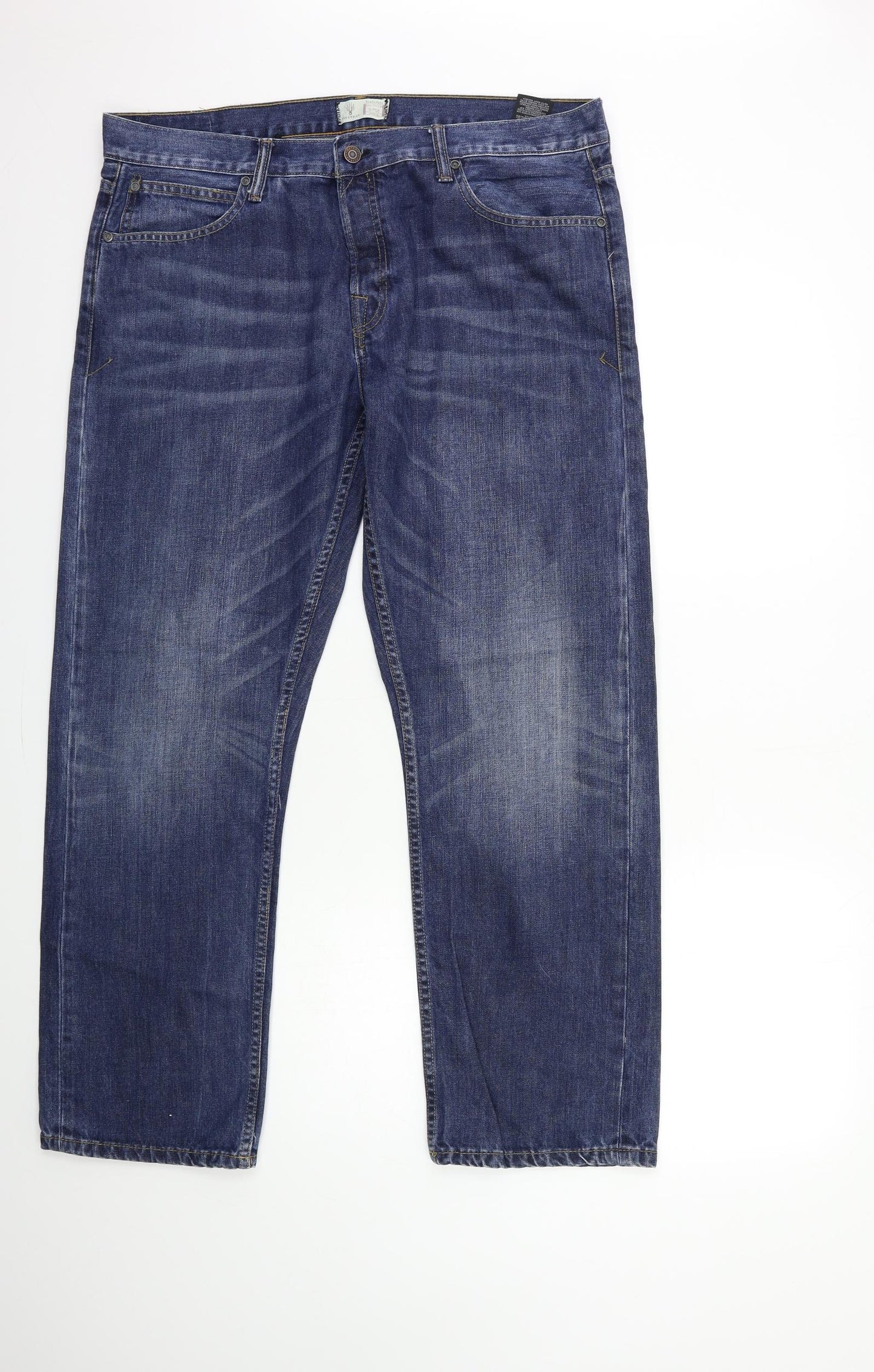 Firetrap Mens Blue  Denim Straight Jeans Size 36 in L32 in