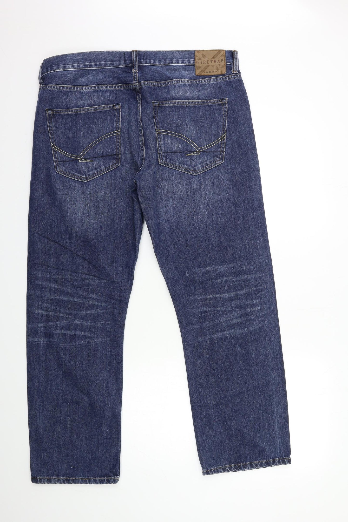 Firetrap Mens Blue  Denim Straight Jeans Size 36 in L32 in