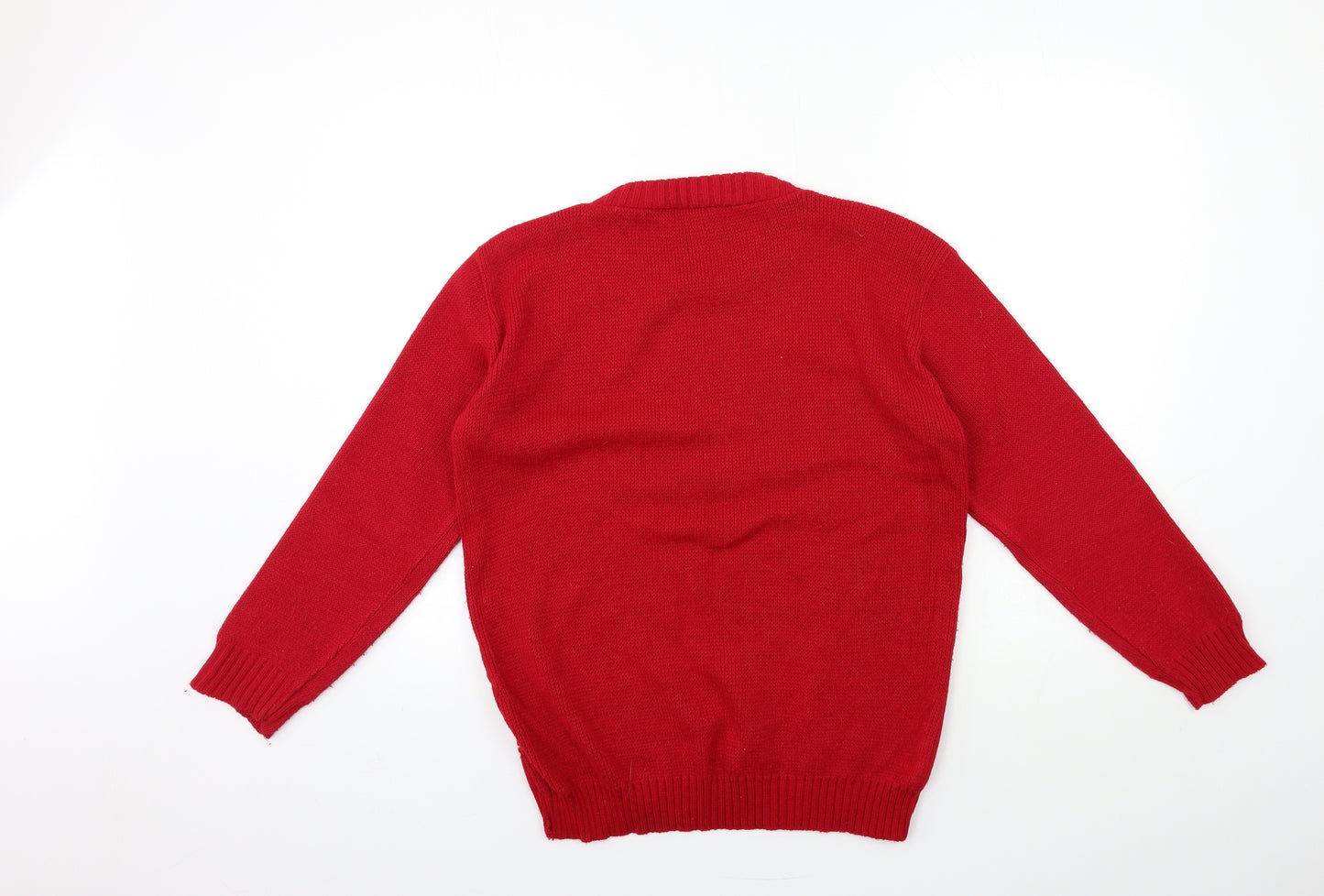 gazelle Mens Red  Knit Pullover Jumper Size S