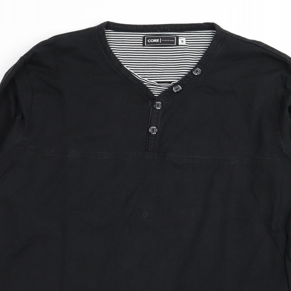 jack and jones Mens Black    T-Shirt Size M