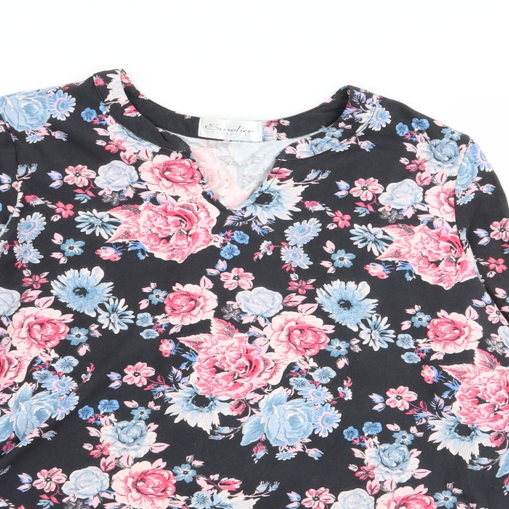 Emeliax Classics Womens Multicoloured Floral  Basic Blouse Size M