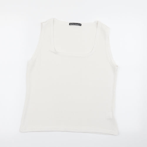 Reflections Womens White   Basic Tank Size XL