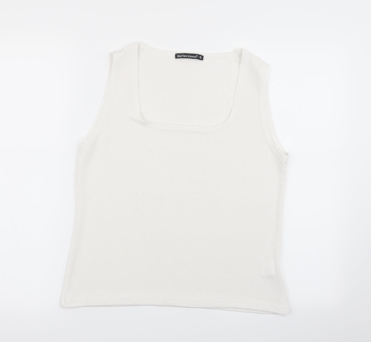 Reflections Womens White   Basic Tank Size XL