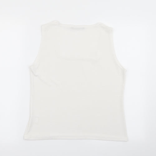 Reflections Womens White   Basic Tank Size XL