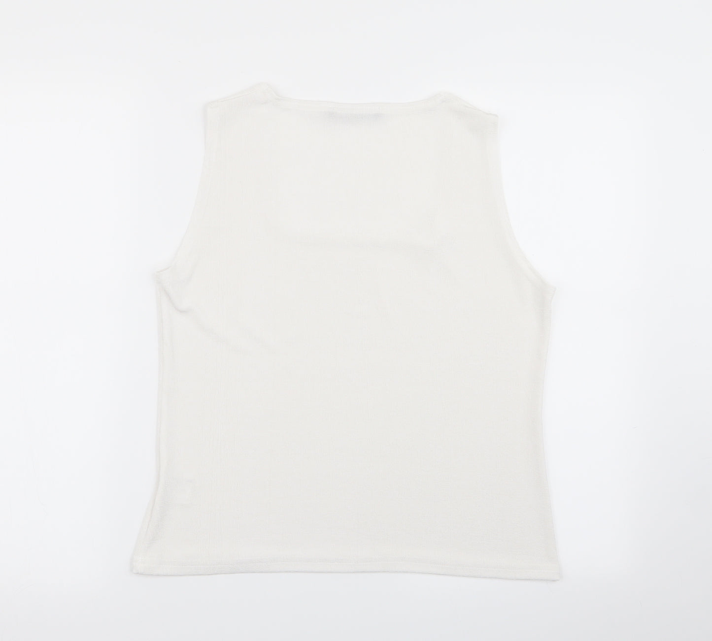 Reflections Womens White   Basic Tank Size XL