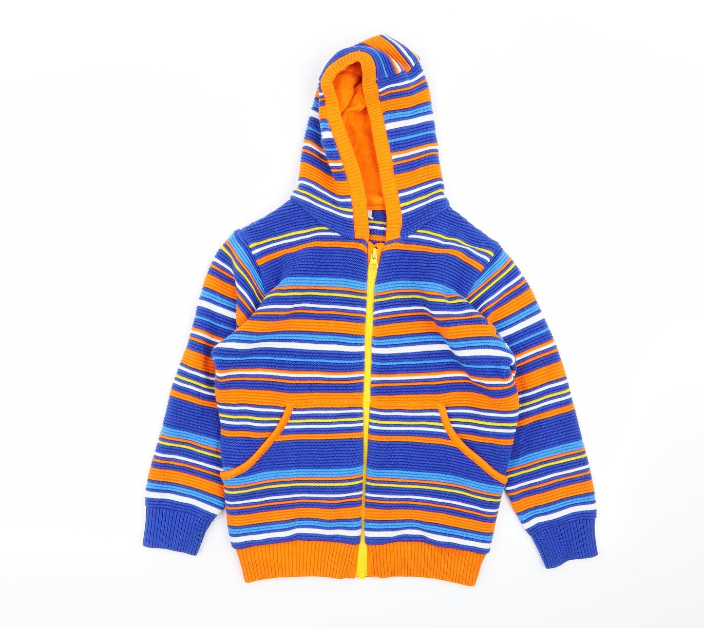 TU Boys Multicoloured Striped  Full Zip Jumper Size 5-6 Years