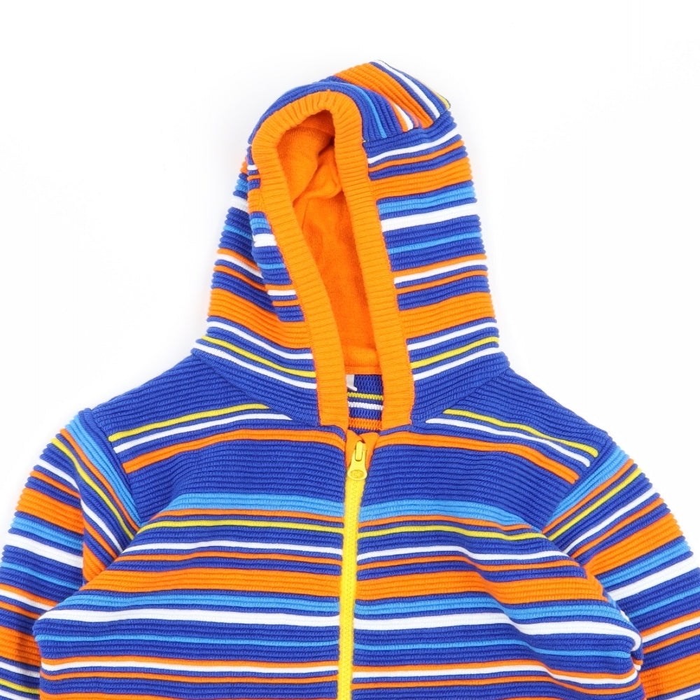 TU Boys Multicoloured Striped  Full Zip Jumper Size 5-6 Years