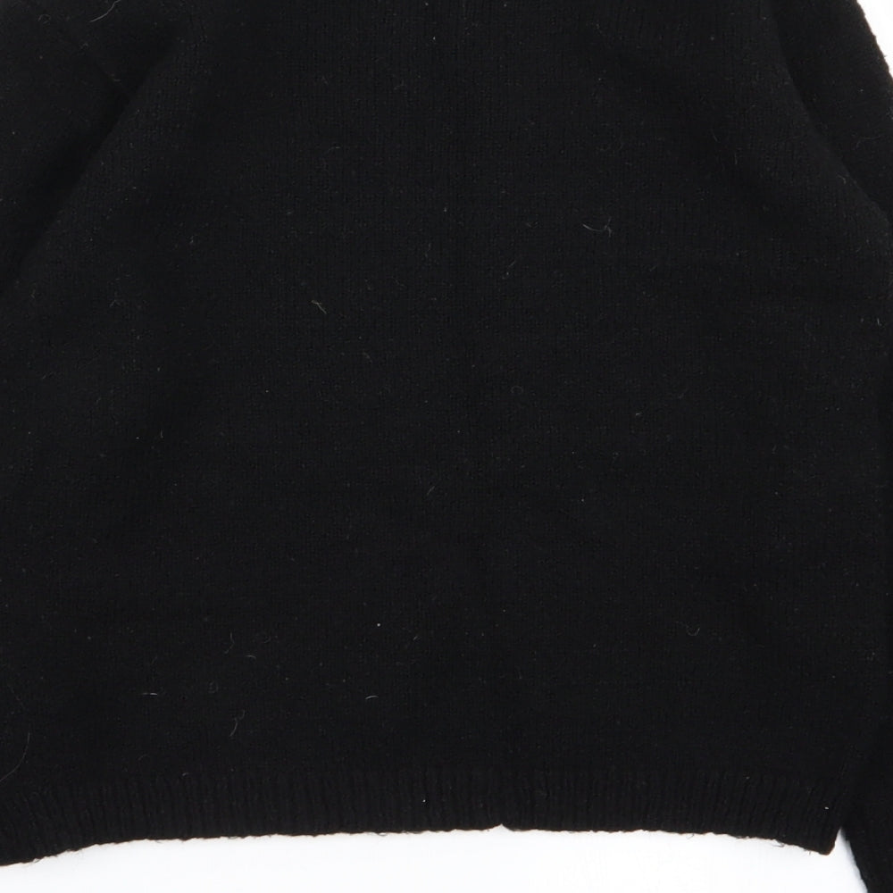 M&S Girls Black   Pullover Jumper Size 11-12 Years  - star design