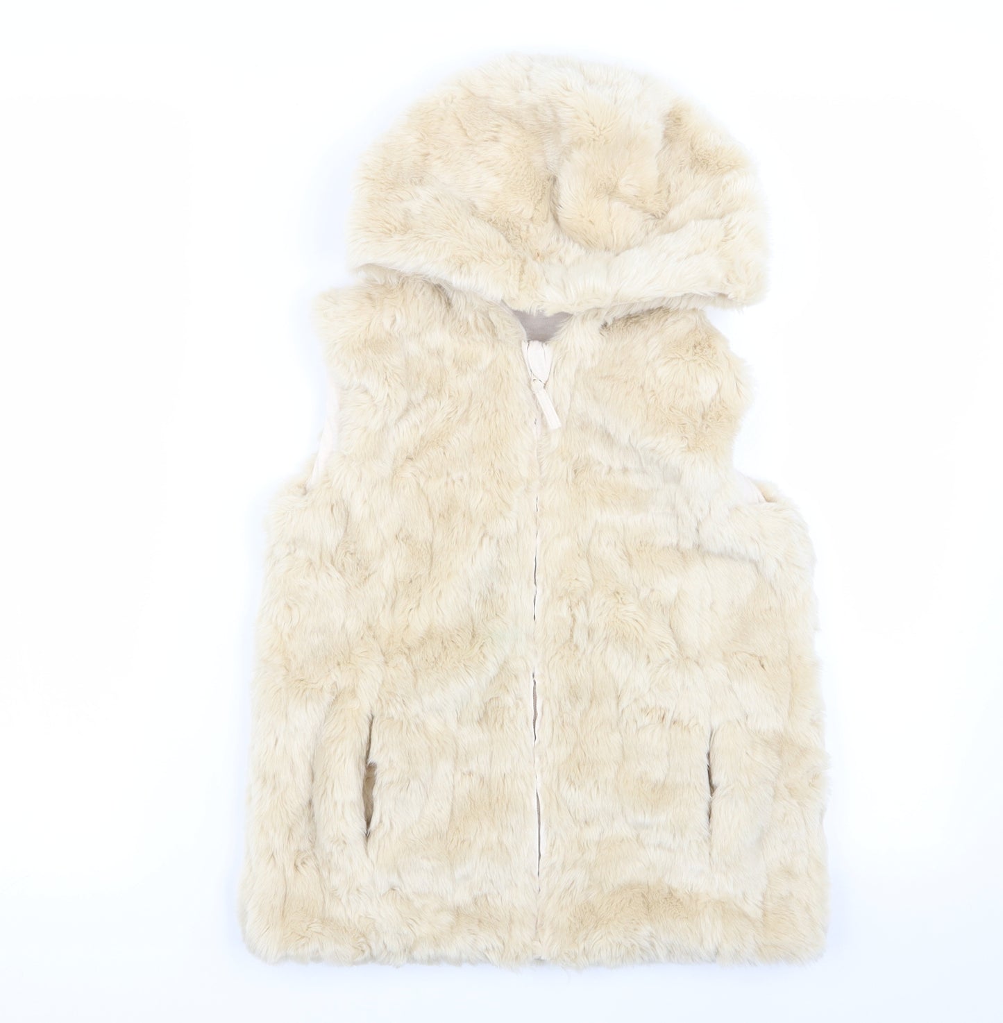 Nutmeg Girls Ivory   Gilet Coat Size 9-10 Years