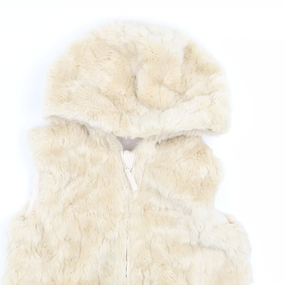 Nutmeg Girls Ivory   Gilet Coat Size 9-10 Years