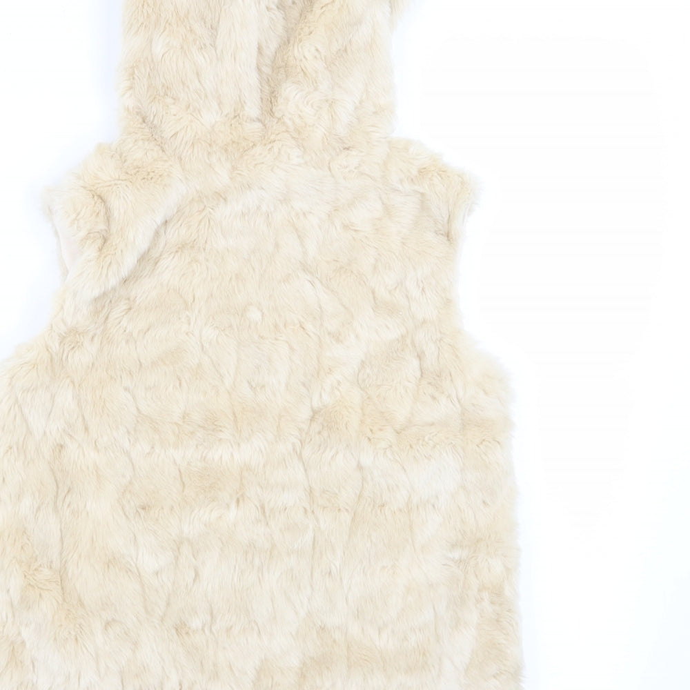 Nutmeg Girls Ivory   Gilet Coat Size 9-10 Years