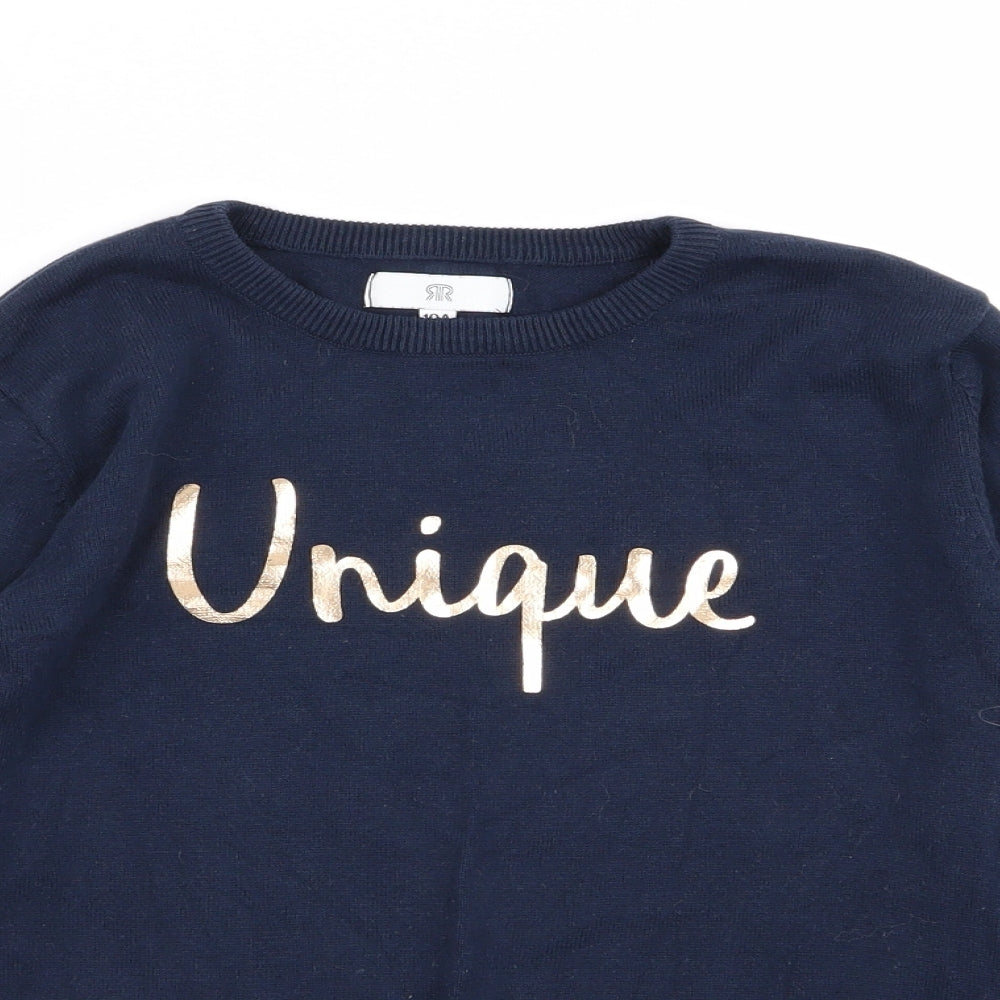 River Island Girls Blue   Pullover Jumper Size 10 Years