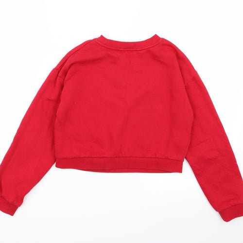 H&M Girls Red   Pullover Jumper Size 9-10 Years